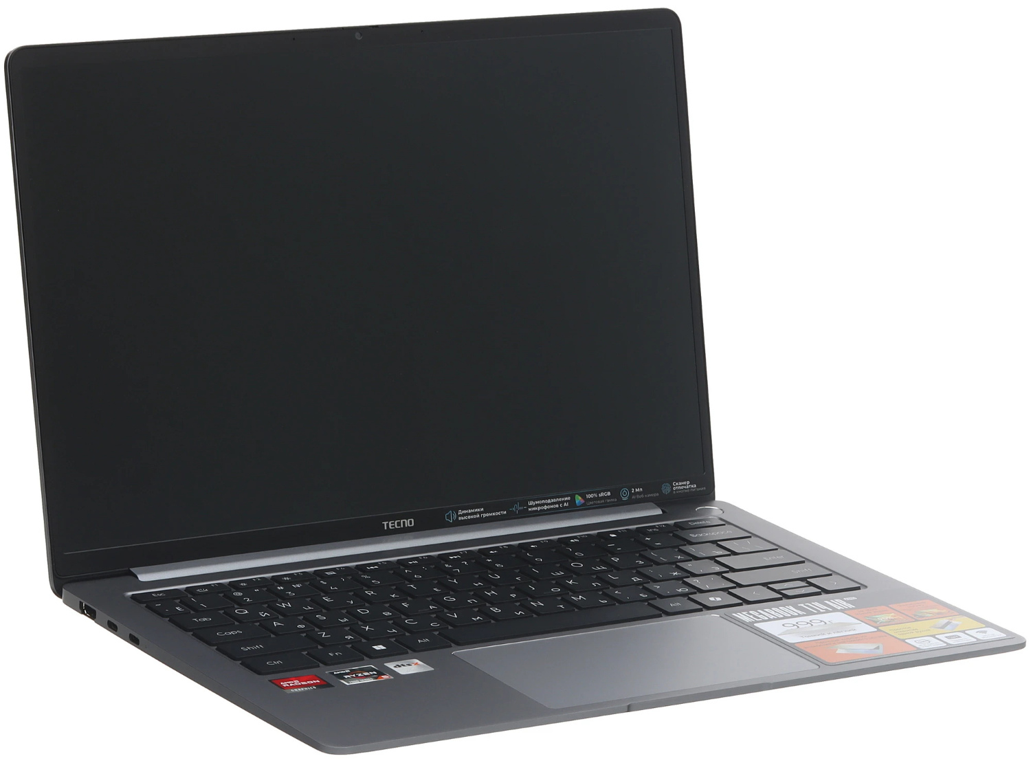 14" Ноутбук Tecno Megabook T14FA Air R5-7535HS/16GB/512GB SSD/W11H серый 