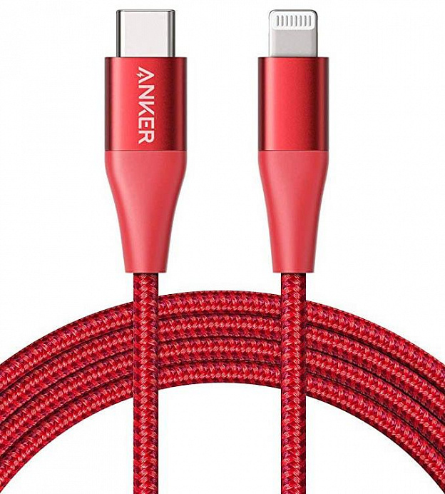 Кабель Anker PowerLine+ II USB-C to Lightning 1.8m красный A8653H91
