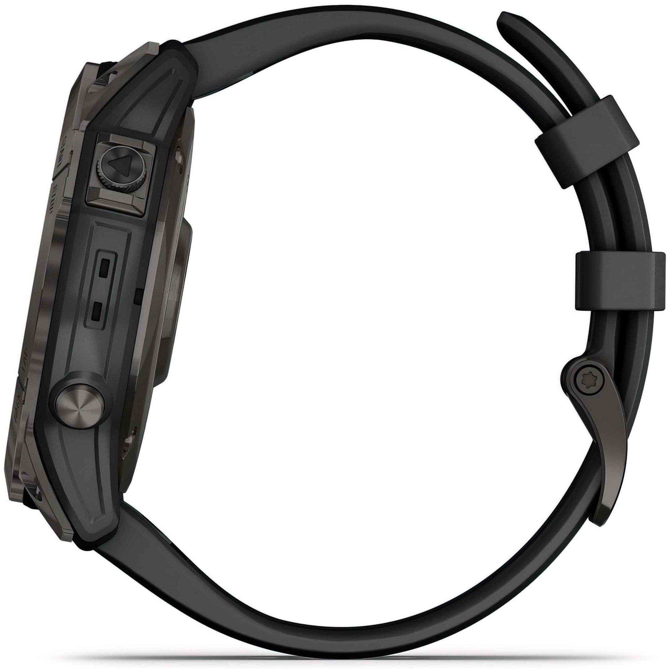 Смарт-часы Garmin Fenix 7X Solar серый с черным ремешком
