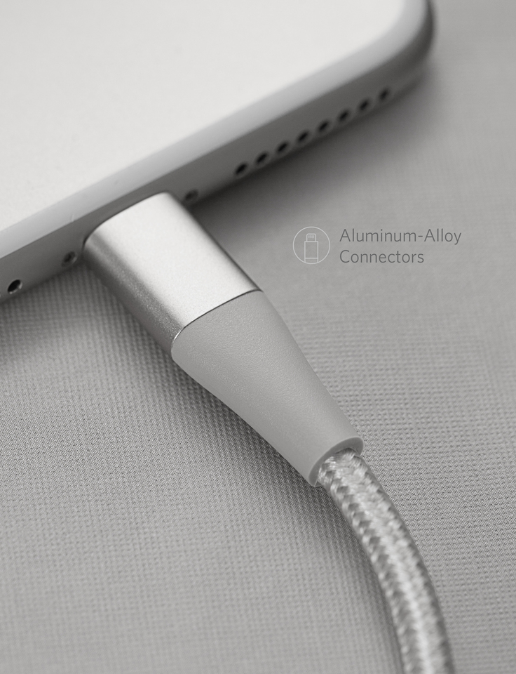 Кабель Anker PowerLine+ II Lightning to USB 0.9m серебристый A8452H41