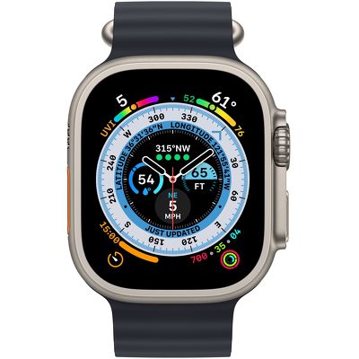 Смарт-часы Apple Watch Ultra 49mm титан с черным Ocean ремешком
