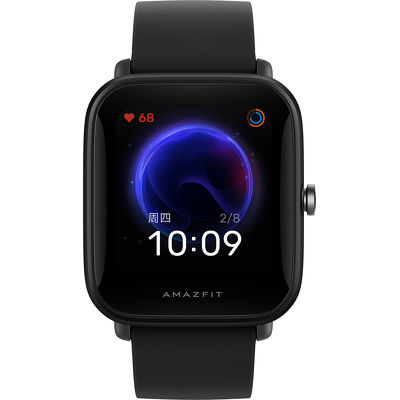 Смарт-часы Amazfit Bip U черный с черным ремешком