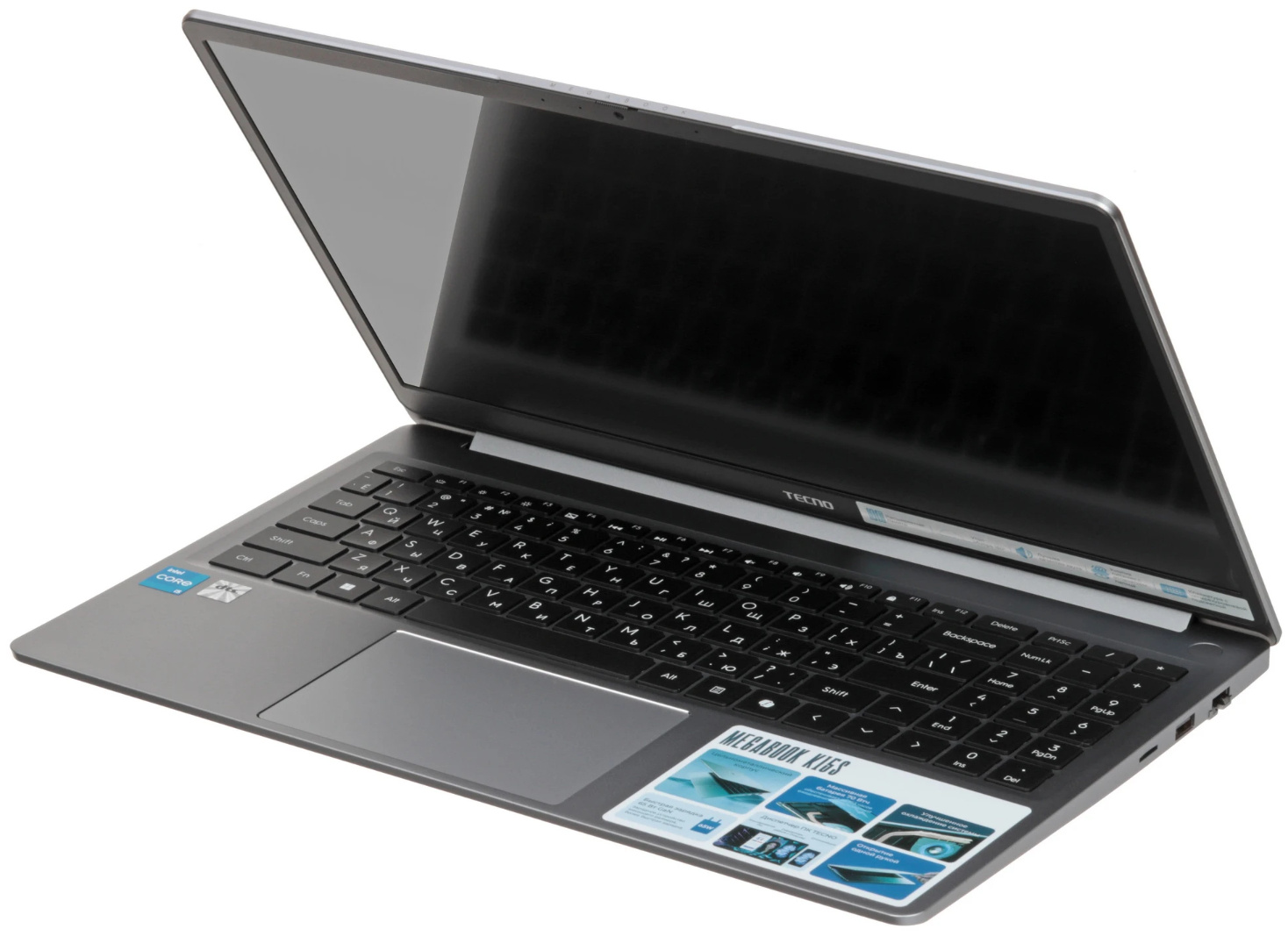 15,6" Ноутбук Tecno Megabook K15S i5-13420H/16GB/512GB SSD/W11H серый 