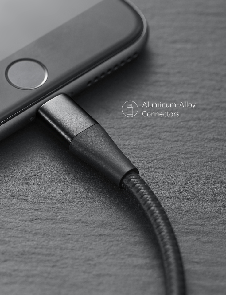 Кабель Anker PowerLine+ II Lightning to USB 0.9m черный A8452H11