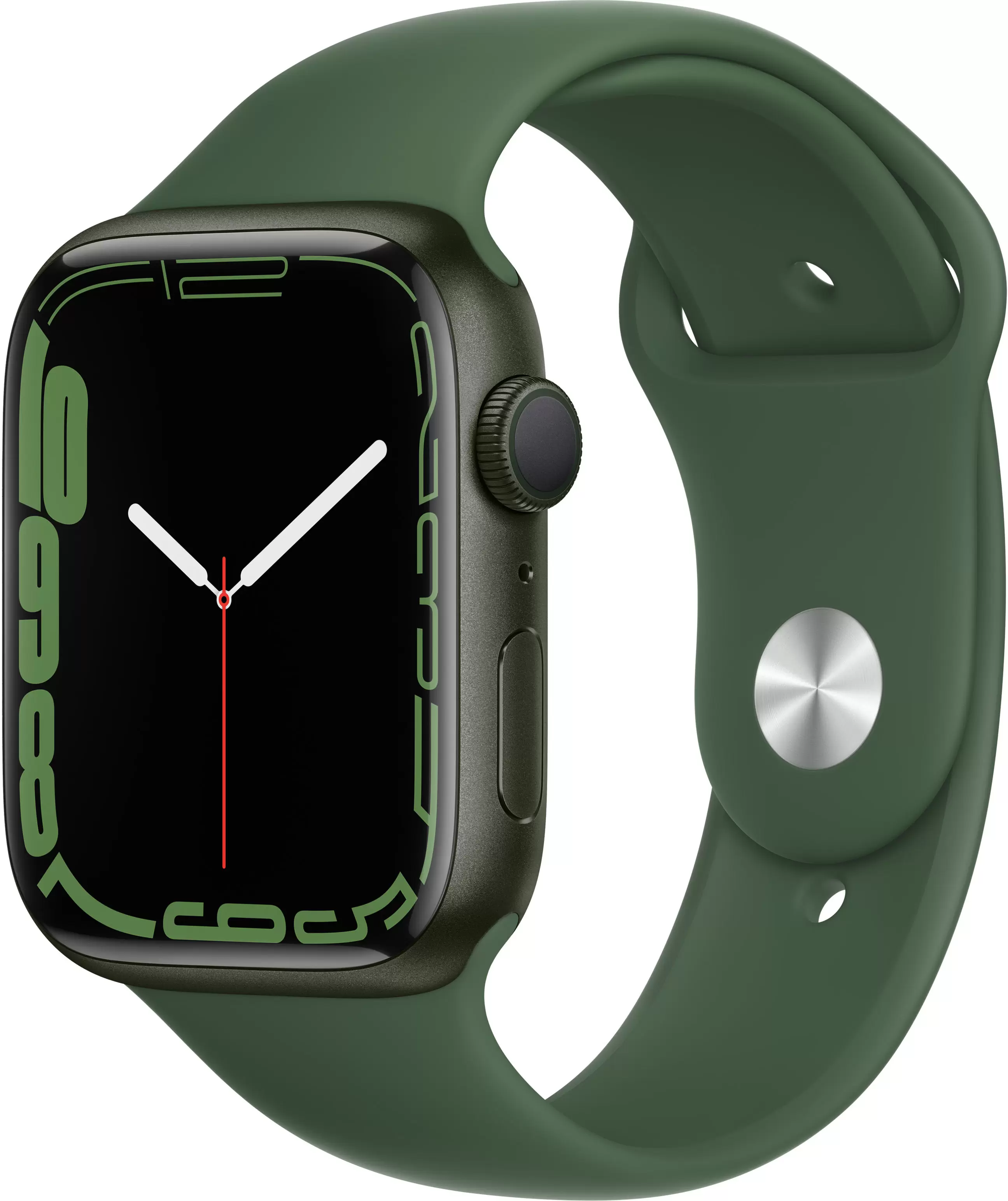 Смарт-часы Apple Watch Series 7 45mm зеленый с зеленым ремешком
