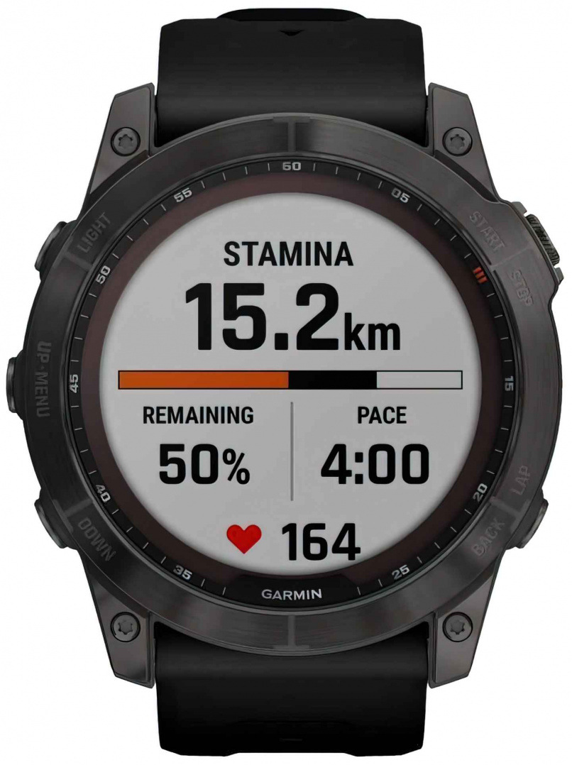 Смарт-часы Garmin Fenix 7X Solar серый с черным ремешком