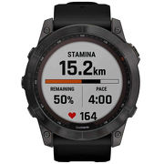 Смарт-часы Garmin Fenix 7X Solar серый с черным ремешком