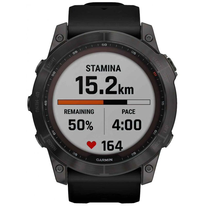 Смарт-часы Garmin Fenix 7X Solar серый с черным ремешком