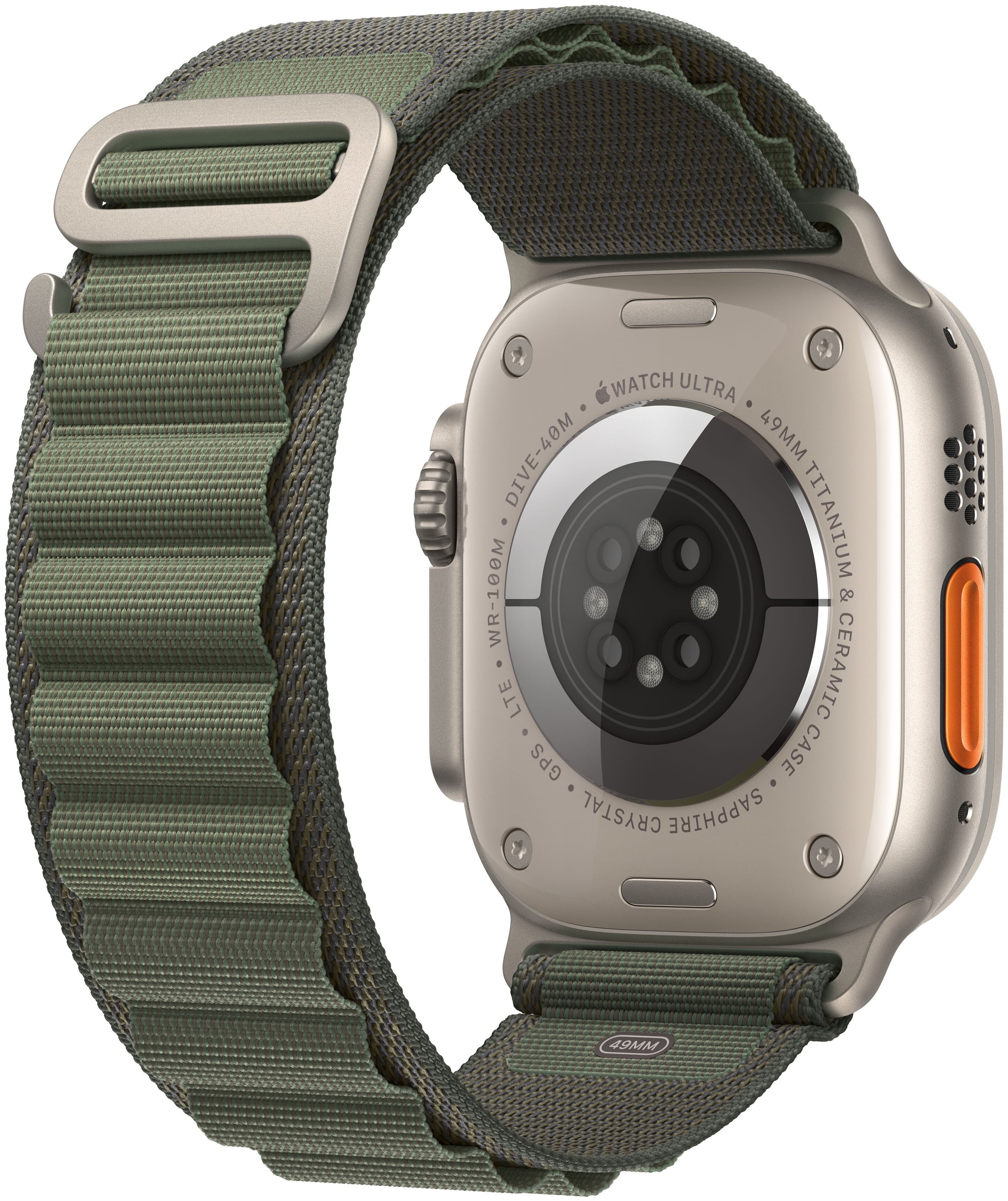 Смарт-часы Apple Watch Ultra 49mm титан с зеленым Alpine ремешком