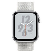 Смарт-часы Apple Watch Series 4 Nike 40mm серебристый с белым ремешком 