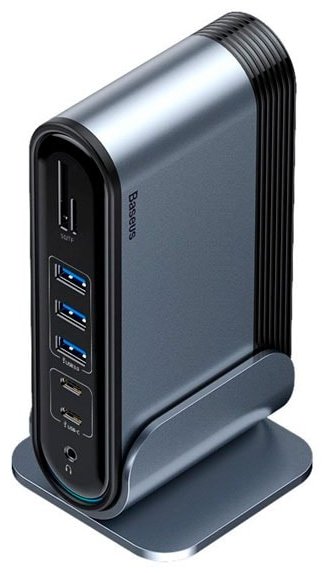 USB-концентратор Baseus Working Station Multifunctional Type-C серый