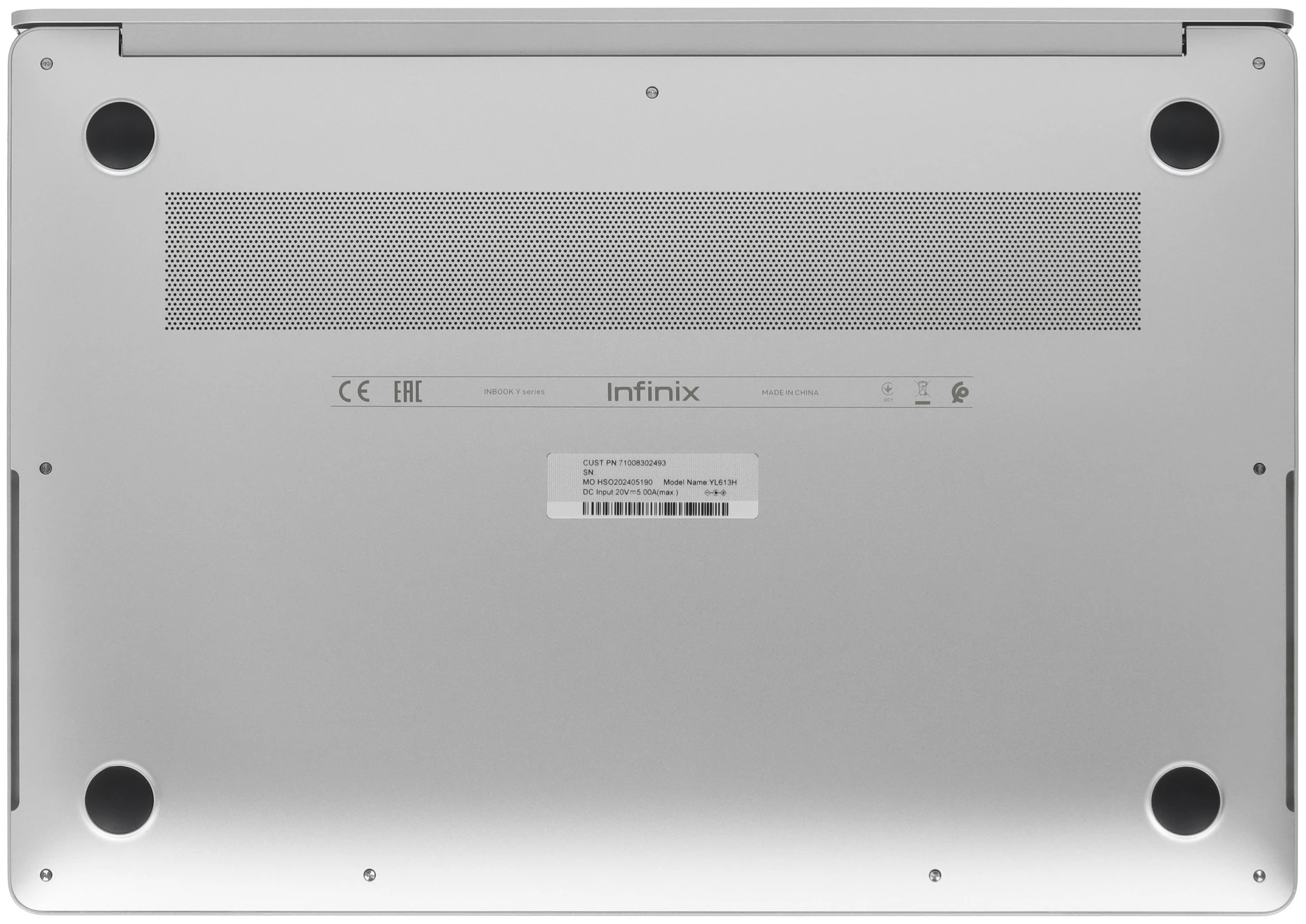 16" Ноутбук Infinix Inbook Y4H MAX YL613H i7-13620H/32GB/1TB SSD/DOS серебристый