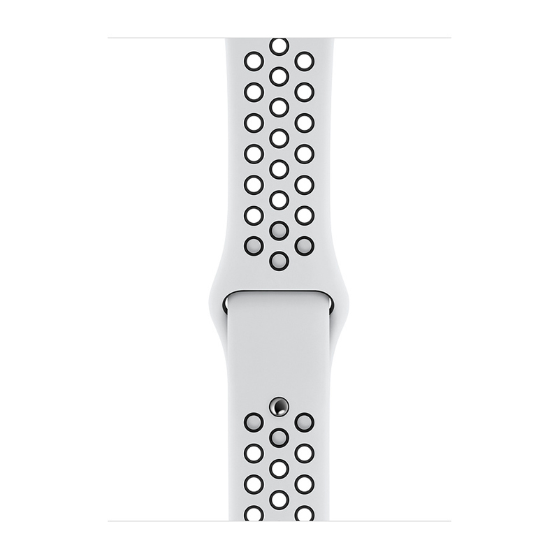 Смарт-часы Apple Watch Series 4 Nike 40mm серебристый с белым ремешком 
