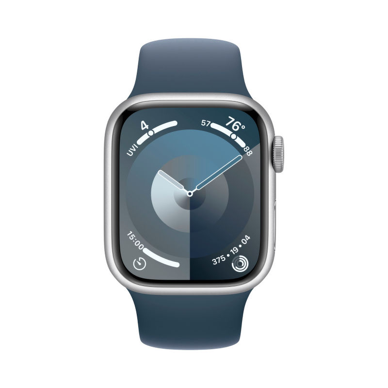 Смарт-часы Apple Watch Series 9 41mm серебристый с синим ремешком