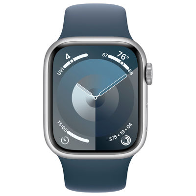 Смарт-часы Apple Watch Series 9 45mm серебристый с синим ремешком