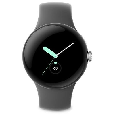 Смарт-часы Google Pixel Watch серебристый с темно-серым ремешком