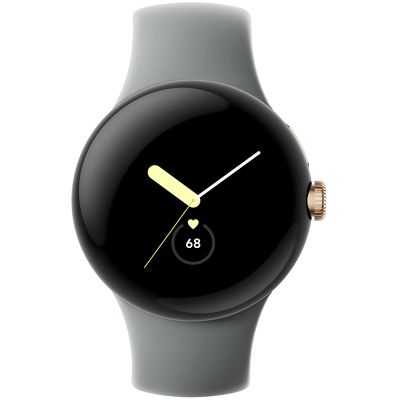 Смарт-часы Google Pixel Watch золотистый с серым ремешком