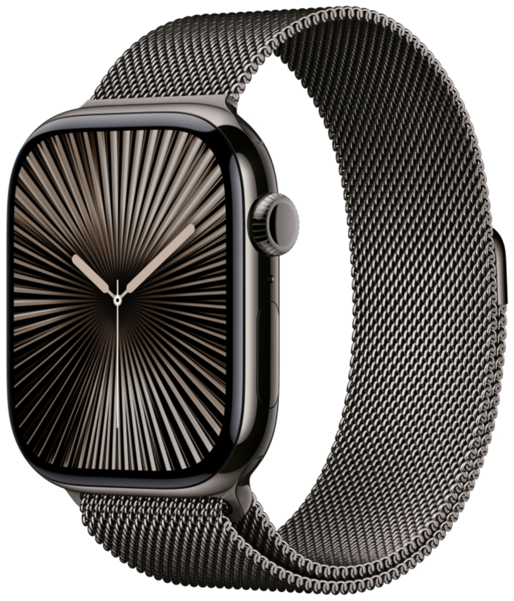 Смарт-часы Apple Watch Series 10 GPS + Cellular 42mm серый титан с серым Milanese Loop ремешком
