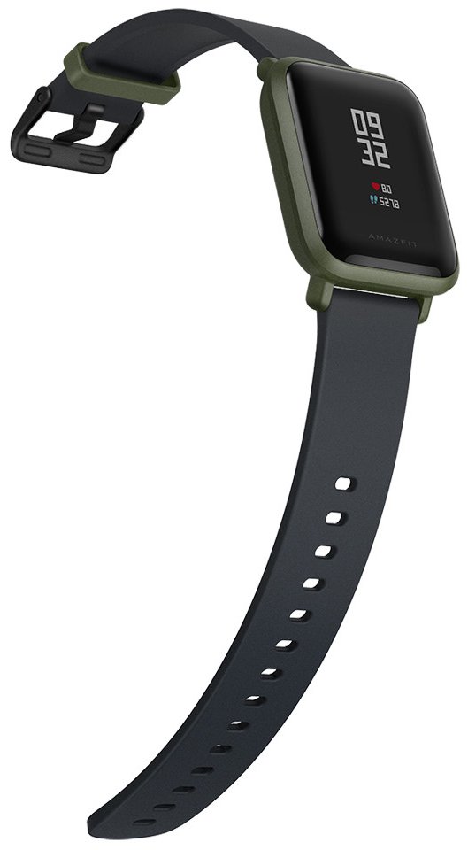 Смарт-часы Amazfit Bip зеленый с черным ремешком