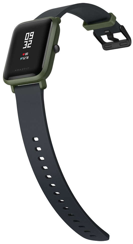 Смарт-часы Amazfit Bip зеленый с черным ремешком