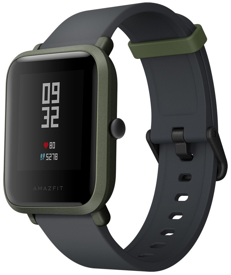 Смарт-часы Amazfit Bip зеленый с черным ремешком