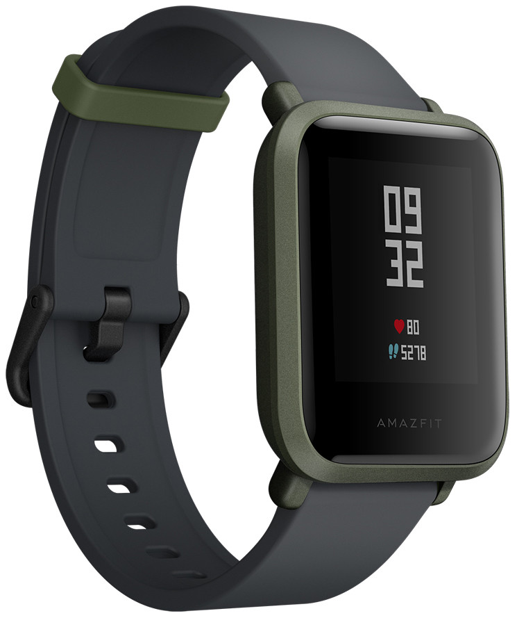 Смарт-часы Amazfit Bip зеленый с черным ремешком