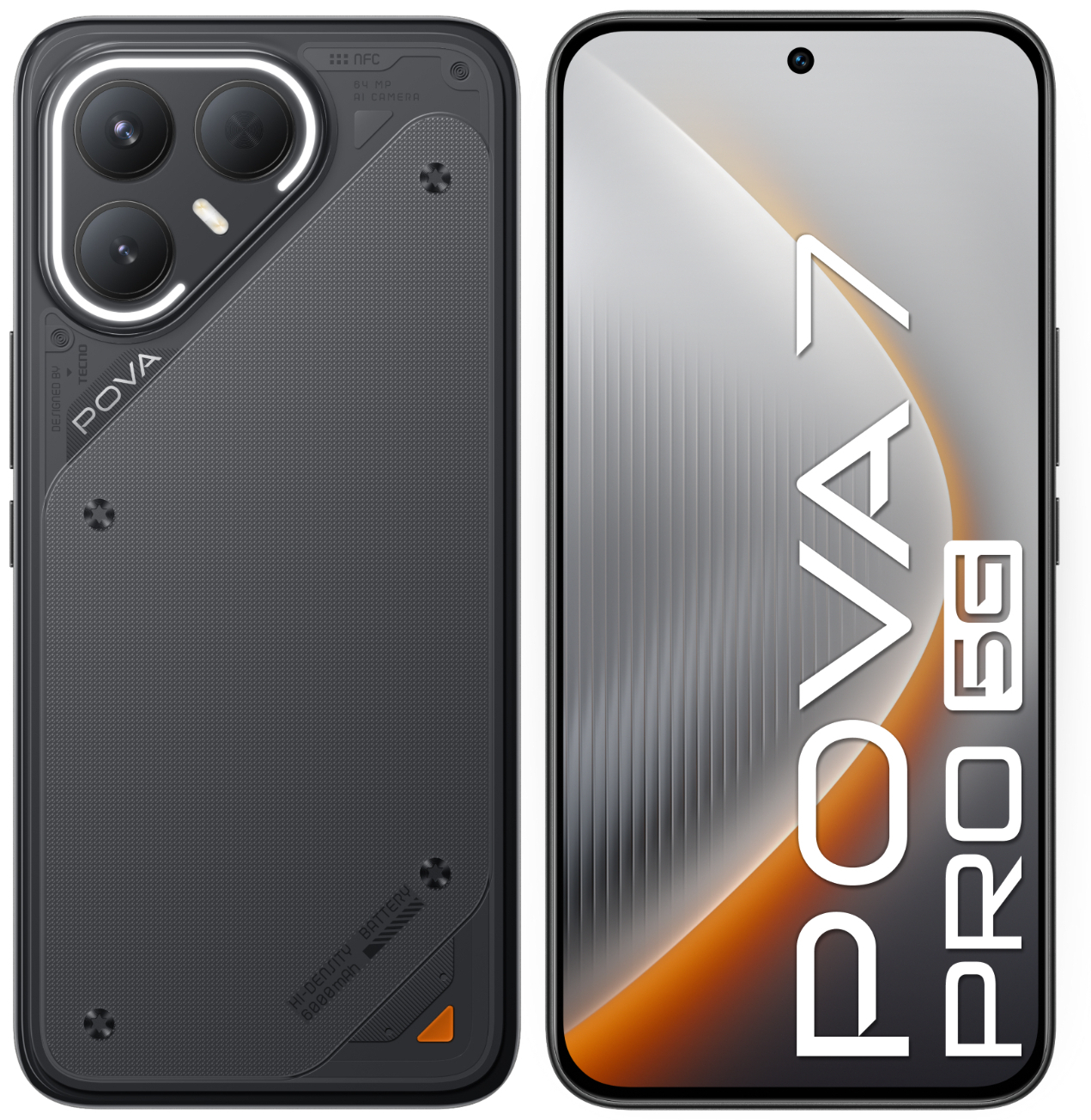 Смартфон Tecno POVA 7 Pro 5G 12/256 ГБ черный