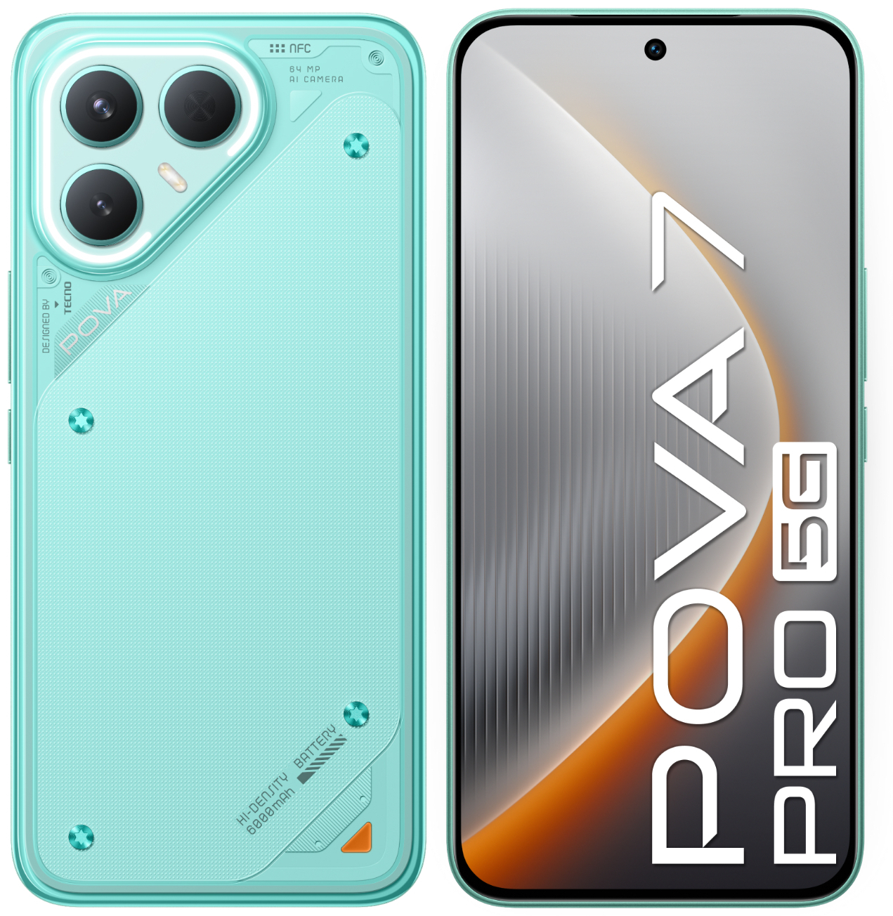 Смартфон Tecno POVA 7 Pro 5G 8/256 ГБ бирюзовый