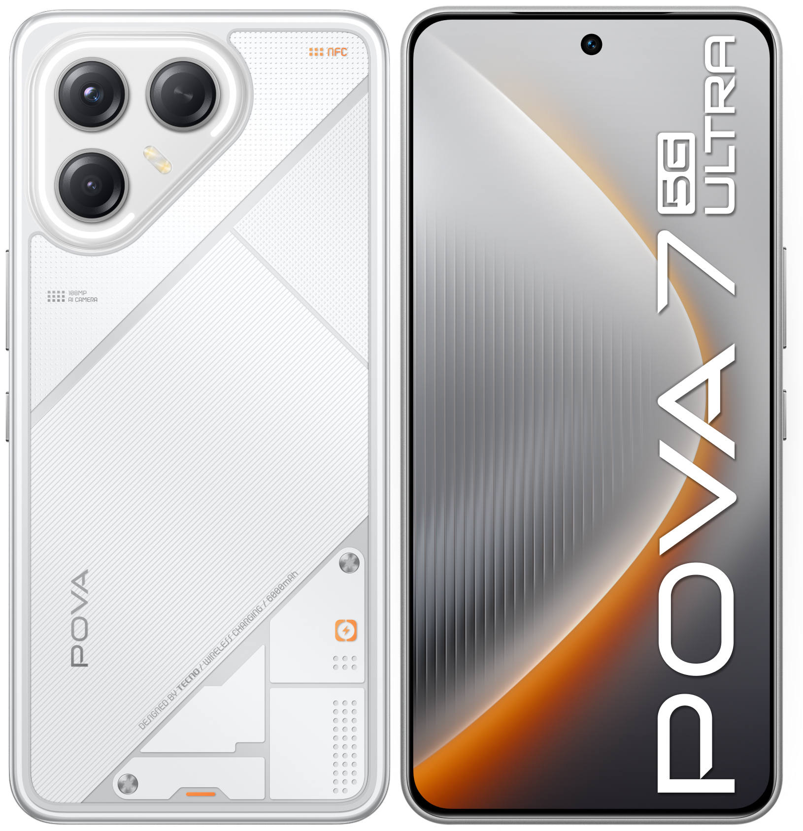 Смартфон Tecno POVA 7 Ultra 5G 8/256 ГБ белый