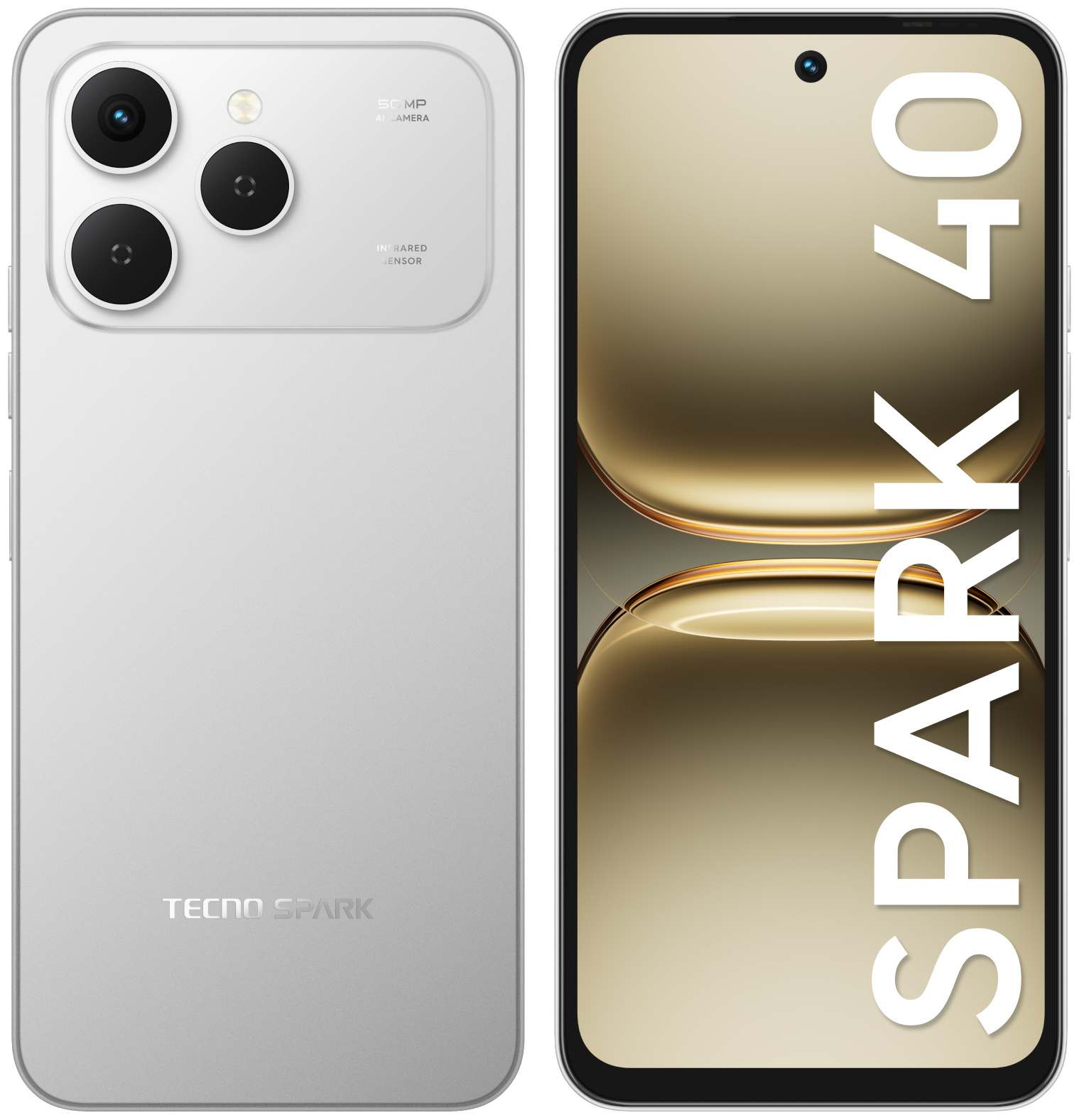 Смартфон Tecno Spark 40 8/256 ГБ серый