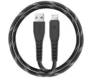 Кабель EnergEA NyloFlex Lightning to USB-A 1.5m MFI черный CBL-NF-BLK150