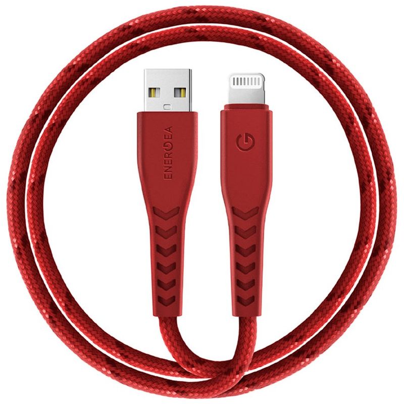 Кабель EnergEA NyloFlex Lightning to USB-A 1.5m MFI красный CBL-NFCL-RED150