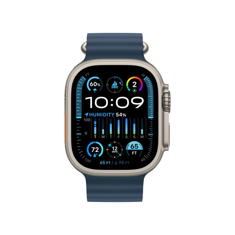Смарт-часы Apple Watch Ultra 2 49mm титан с синим Ocean ремешком
