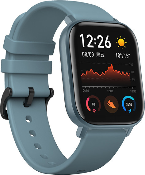 Смарт-часы Amazfit GTS голубой с голубым ремешком