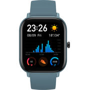 Смарт-часы Amazfit GTS голубой с голубым ремешком