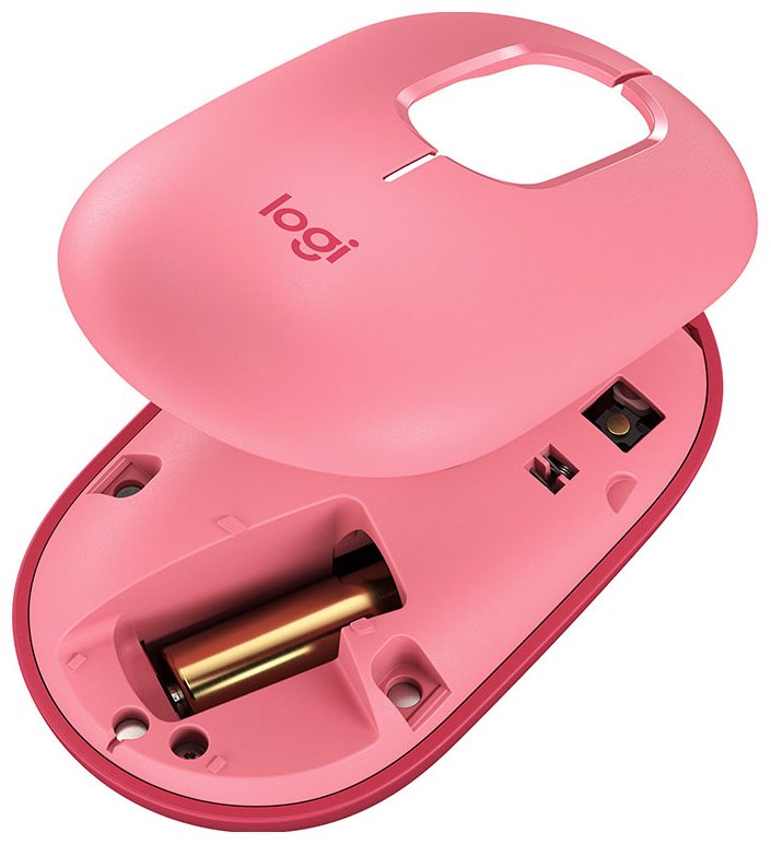Беспроводная мышь Logitech POP Mouse розовый 