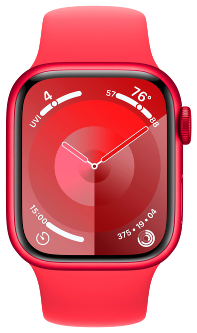 Смарт-часы Apple Watch Series 9 41mm красный с красным ремешком