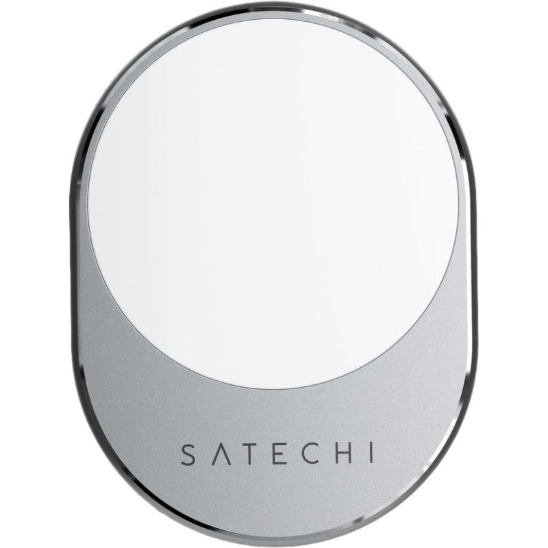 Автомобильный держатель Satechi Magnetic Wireless Car Charger серый