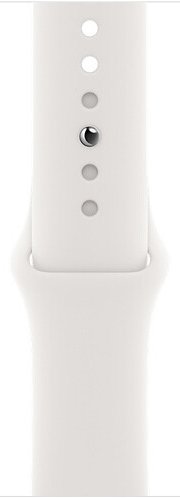 Смарт-часы Apple Watch Series 6 40mm серебристый с белым ремешком