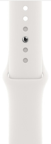Смарт-часы Apple Watch Series 6 44mm серебристый с белым ремешком
