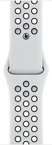 Смарт-часы Apple Watch SE Nike 44mm серебристый с белым ремешком