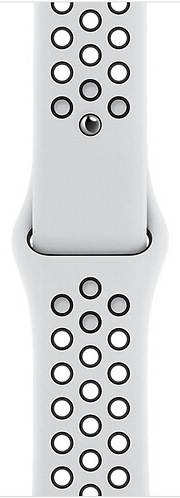 Смарт-часы Apple Watch Series 6 Nike 44mm серебристый с белым ремешком