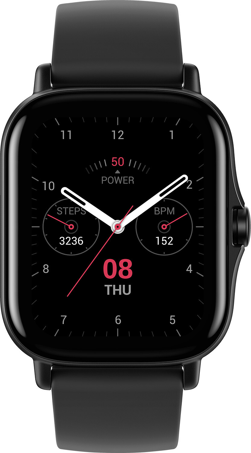 Смарт-часы Amazfit GTS 2 черный с черным ремешком