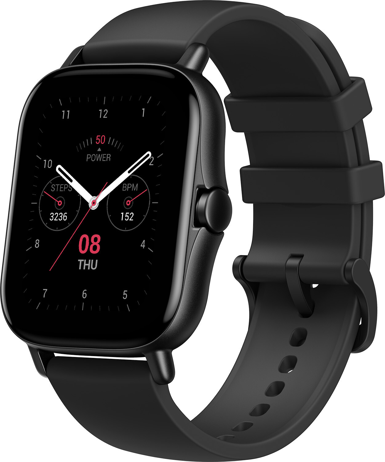 Смарт-часы Amazfit GTS 2 черный с черным ремешком