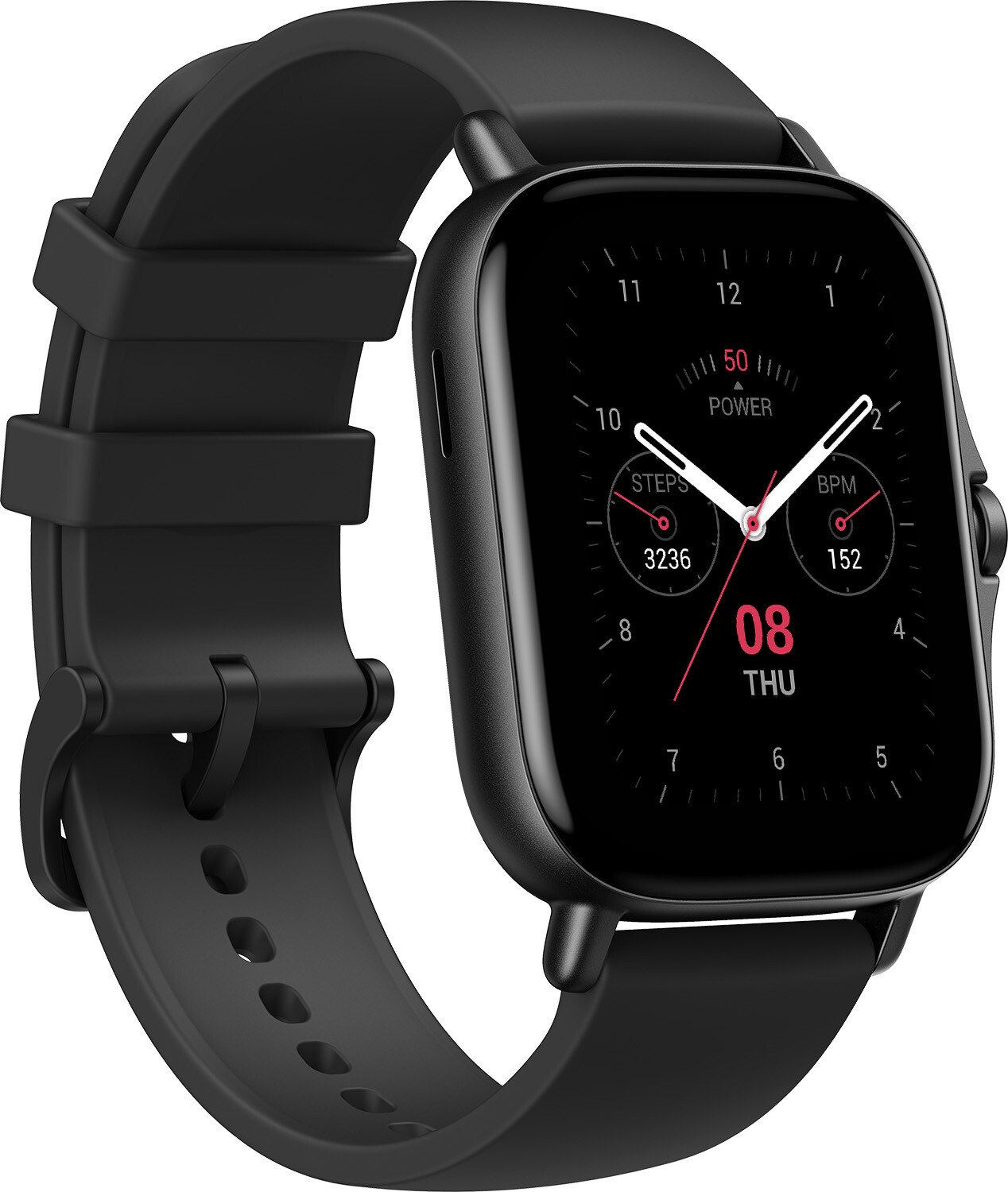 Смарт-часы Amazfit GTS 2 черный с черным ремешком