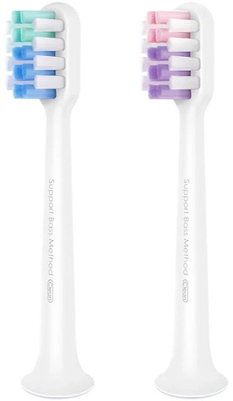 Сменные насадки для зубной щетки DR.BEI EB-N0202 очищающие 2шт гибкая щетина
