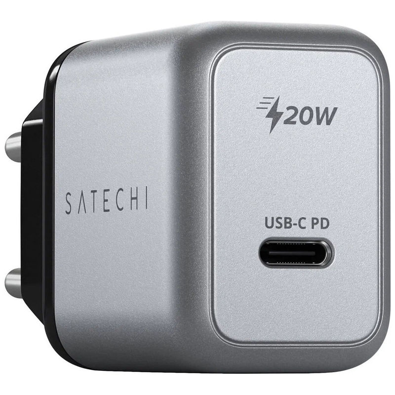 Адаптер питания Satechi 20W USB-C PD Wall Charger серый