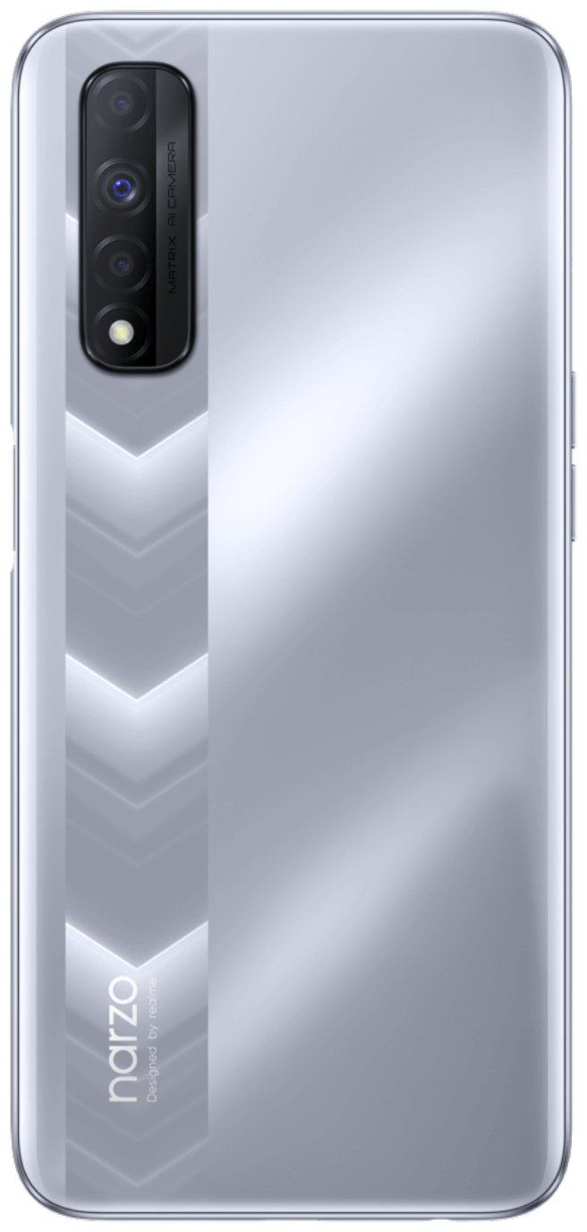Смартфон realme narzo 30 6/128 ГБ серебристый
