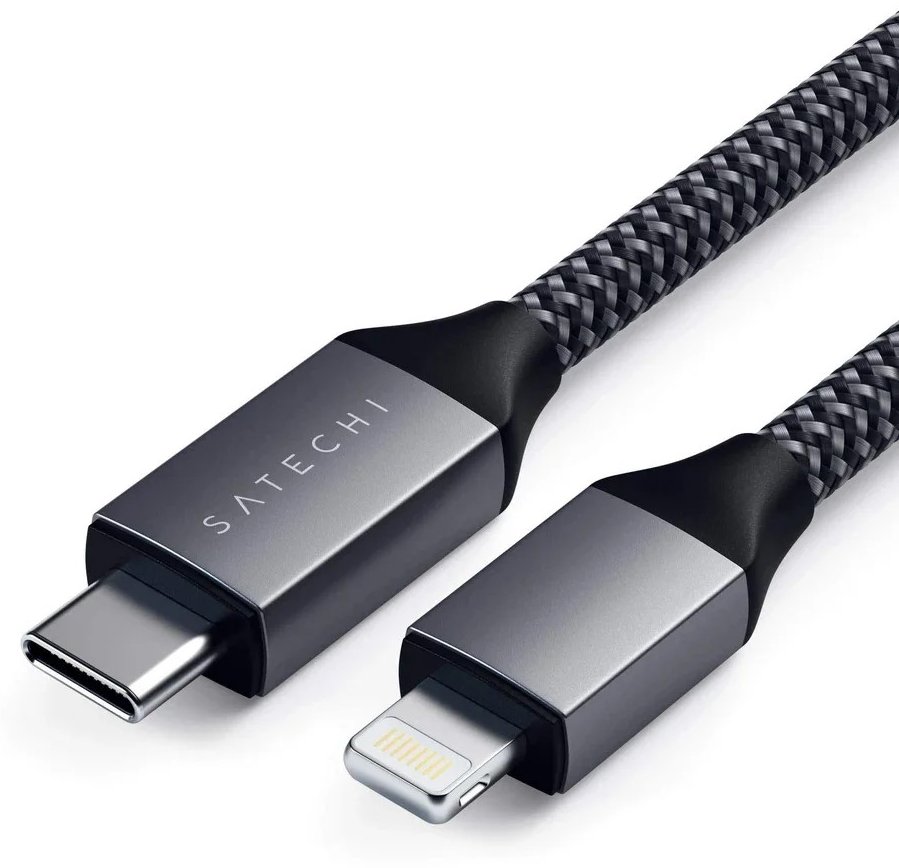 Кабель Satechi USB-C to Lightning 1.8m серый