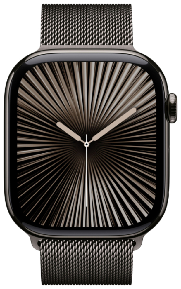 Смарт-часы Apple Watch Series 10 GPS + Cellular 46mm серый титан с серым Milanese Loop ремешком